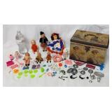 Vintage Dolls, Accessories & Storage Box