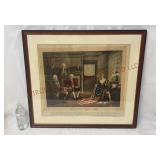 Vintage Birth of Our Nations Flag Framed Print