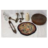 Vintage Sewing Basket, Spools, Shuttle & More!!!