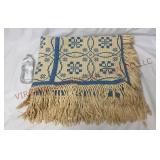 Antique Loom Woven Fringed Coverlet - 70"x90"
