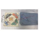 Vintage Butterfly Pillow Cover & 48"x72" Blanket