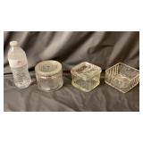 Vintage Round Covered Jar & Refrigerator Dishes