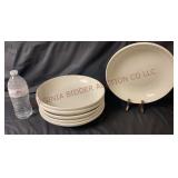 Vintage Hall Pottery 10.5" Salad / Pasta Bowls - 6