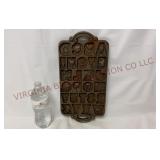 John Wright Cast Iron Alphabet Cookie Mold