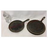 Vintage / Antique Cast Iron Griddles - #7 & #9