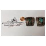 T Bahe Sterling & Turquoise Bracelet Pieces