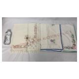 Vintage Small Square Embroidered Tablecloths - 3