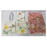 Mid Century Floral Pillowcases & Twin Flat Sheet