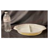 Pyrex Royal Wheat 1-1/2 Qt Divided Casserole