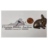 Courtney Peterson Rabbit Sterling & Brass Brooch