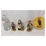 Vintage Figurines & Hummel Plaster Wall Plaque