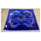 Vintage Korean Mink Fleece Floral Crane Blanket