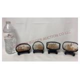 Vintage Chinese Cork Dioramas - Set of 4