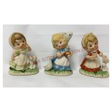 Vintage Homco Merry Moppets Porcelain Figurines