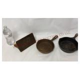 Bacon Press, No 3 & No 4 Cast Iron Skillets