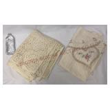Vintage Lace & Embroidered Tablecloths
