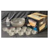 Vintage Anchor Hocking Shell Punch Set wBox