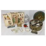 Vintage Sewing Patterns, Buttons & Notions