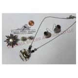 Signed Jewelry - MJ & KC Silver Tone Sets