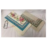 Vintage Fabric Tablecloths - 2 - See Desc