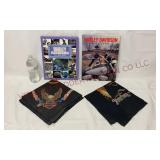 Vtg Harley Davidson Motorcycle Books & Bandanas