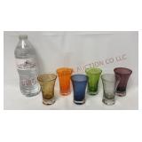 Vibrant Etched Glass Shot Glasses / Shooters