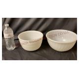 Vintage GE 7" & Fire King Swirl 9" Mixing Bowls