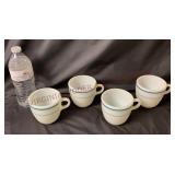 Pyrex Tableware by Corning Teal Stripe Coffee Mugs