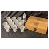 Indiana Glass Tiara Provincial Frosted Footed Cups