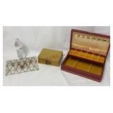 Vintage Jewelry Boxes & Erin Condrin Clear Pouch