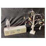 Happy Easter Lighted Artificial Tree w Ornaments