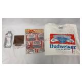 Budweiser Can Holder, Napkins & 2XL Shirt - NEW
