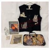 Cats - Cedar Creek Vest, Sign, Art & Briefcase