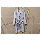 Dressing Robe, Striped Seersucker Cotton - Size L