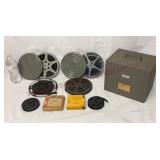 Vintage Brumberger Film Carrying Case w Reels