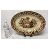Antique 1850s Staffordshire Transferware Platter