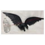 Vintage Cast Metal Wall Eagle - 24' wide