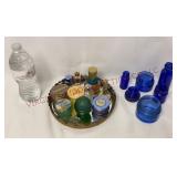 Vintage Mirrored Vanity Tray & Perfumes / Bottles