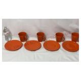 Rachael Ray Double Ridge Tangerine Dinnerware