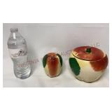 1940s Hull Blushing Apple 5' Jar & Pepper Shaker