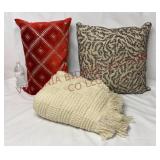 Accent Pillows & Large Throw Blanket