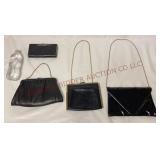 Vintage Leather & Faux Leather Clutch Purses Bags