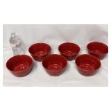 Rachael Ray Double Ridge Red Cereal / Soup Bowls