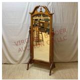 Vintage Chippendale Style Cheval Dressing Mirror