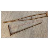 Antique Wooden Crutch & Laundry Dasher
