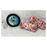 Disney Mickey Mouse Wall Clock & Pillows