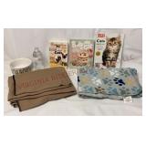 Cat Books, Food Bowl & Fleece Blankets