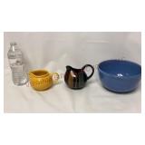 Vintage Pottery Creamers & Sevilla Mixing Bowl