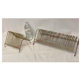 Mid Century Metal Wire Vinyl Record Holders - 2