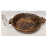 Large Wooden Dough Bowl / Parat Bowl - 17' Rim